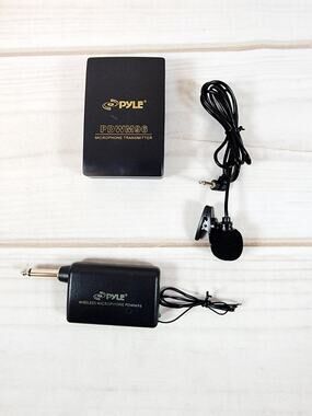 Pyle PDWM96 Belt Pack Wireless Microphone System Lapel Lavalier Microphone